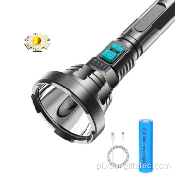 Akumulator USB Potężna latarka LED z tworzywa sztucznego T6